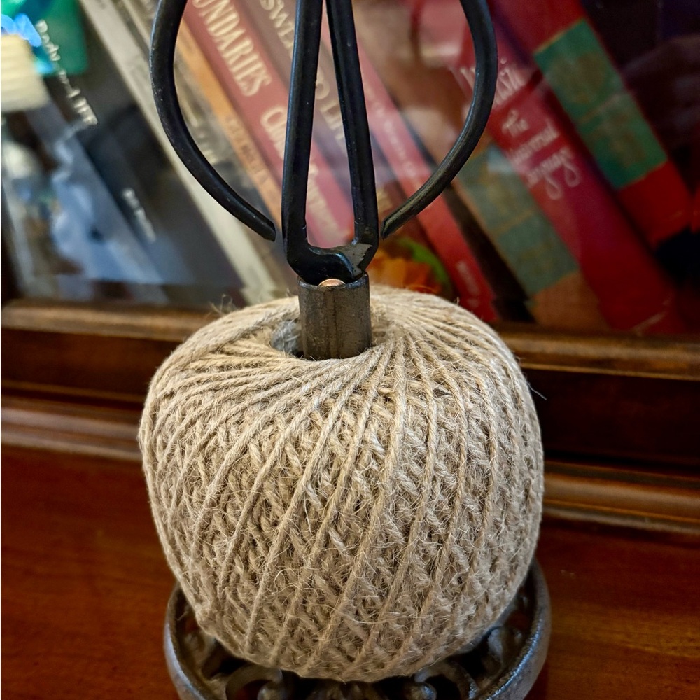 Rustic Twine Holder with Scissors - Picture 3 of 3